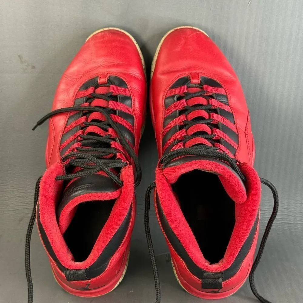 Air Jordan 10 Retro 'Bulls Over Broadway' athletic sneaker shoes mens size 13